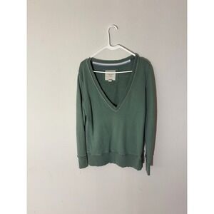 American Eagle Outfitters Deep V Neck Sweatshirt Pullover L